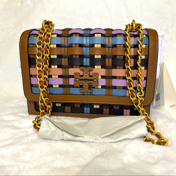 Tory Burch Handbags - ⚠️ SOLD ⚠️NWT Tory Burch Britten Woven Small Adjustable Shoulder Bag
